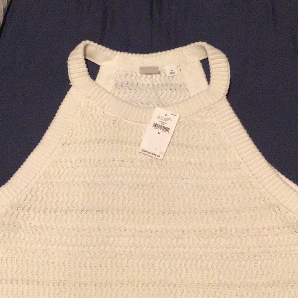 Halter neckline knit tank